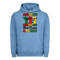 Pigment Pebble Blue juneteenth celebrating black freedom Urban Hoodie - HRA Design Shop