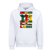 White juneteenth celebrating black freedom Urban Hoodie - HRA Design Shop