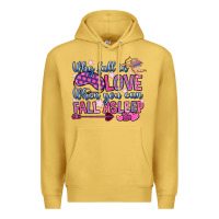 Antique Gold why fall in love when you can fall asleep Premium Hoodie - OliviaCreatesArt