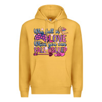 Mustard why fall in love when you can fall asleep Premium Hoodie - OliviaCreatesArt