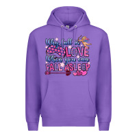 Purple why fall in love when you can fall asleep Premium Hoodie - OliviaCreatesArt
