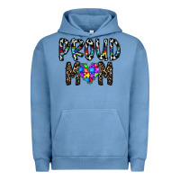 Pigment Pebble Blue proud mom Urban Hoodie - CowhideDigitalArt