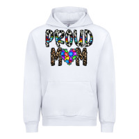 White proud mom Urban Hoodie - CowhideDigitalArt