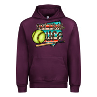 Mauve Wine softball life Urban Hoodie - CowhideDigitalArt