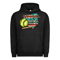 Pigment Black softball life Urban Hoodie - CowhideDigitalArt