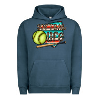 Pigment Midnight Navy softball life Urban Hoodie - CowhideDigitalArt