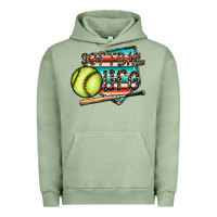 Pigment Oil Green softball life Urban Hoodie - CowhideDigitalArt
