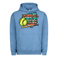 Pigment Pebble Blue softball life Urban Hoodie - CowhideDigitalArt
