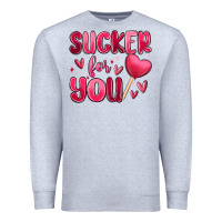 Heather Grey sucker for you Premium Sweatshirt - MaliasSmallBusiness
