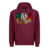 Burgundy mama chingona Premium Hoodie - RacoonDesign