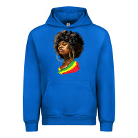Cobalt juneteenth black women Urban Hoodie - HRA Design Shop