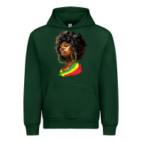 Forest Green juneteenth black women Urban Hoodie - HRA Design Shop