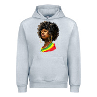 Heather Grey juneteenth black women Urban Hoodie - HRA Design Shop