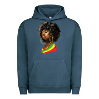 Pigment Midnight Navy juneteenth black women Urban Hoodie - HRA Design Shop