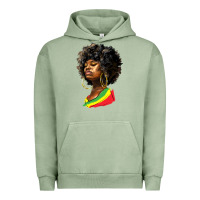 Pigment Oil Green juneteenth black women Urban Hoodie - HRA Design Shop