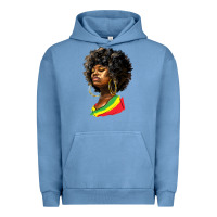 Pigment Pebble Blue juneteenth black women Urban Hoodie - HRA Design Shop