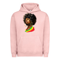 Pigment Salmon juneteenth black women Urban Hoodie - HRA Design Shop