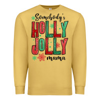 Antique Gold somebodys holly jolly mama Premium Sweatshirt - MaliasSmallBusiness