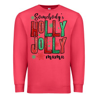 Cardinal somebodys holly jolly mama Premium Sweatshirt - MaliasSmallBusiness
