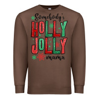 Chestnut somebodys holly jolly mama Premium Sweatshirt - MaliasSmallBusiness