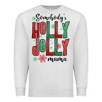Oatmeal Heather somebodys holly jolly mama Premium Sweatshirt - MaliasSmallBusiness