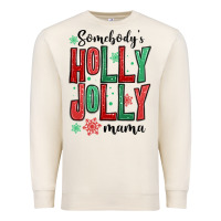 Sandshell somebodys holly jolly mama Premium Sweatshirt - MaliasSmallBusiness