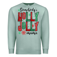 Seafoam somebodys holly jolly mama Premium Sweatshirt - MaliasSmallBusiness
