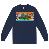 Navy love texas armadillo license plate Long Sleeve Tee - BarkalooDesign