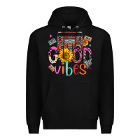 Black good vibes cassette boombox Premium Hoodie - FaDigitalArtStudio