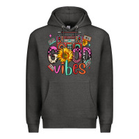 Charcoal Heather good vibes cassette boombox Premium Hoodie - FaDigitalArtStudio