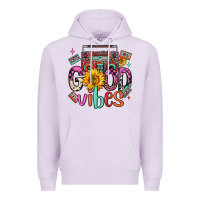 Lilac good vibes cassette boombox Premium Hoodie - FaDigitalArtStudio