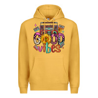 Mustard good vibes cassette boombox Premium Hoodie - FaDigitalArtStudio
