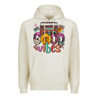 Oatmeal Heather good vibes cassette boombox Premium Hoodie - FaDigitalArtStudio