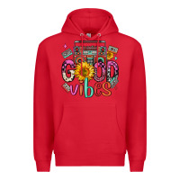Red good vibes cassette boombox Premium Hoodie - FaDigitalArtStudio