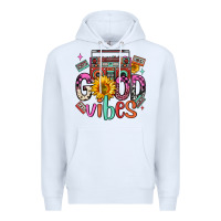 White good vibes cassette boombox Premium Hoodie - FaDigitalArtStudio