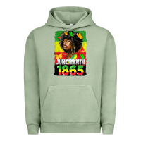 Pigment Oil Green juneteenth 1865 black freedom Urban Hoodie - HRA Design Shop