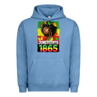Pigment Pebble Blue juneteenth 1865 black freedom Urban Hoodie - HRA Design Shop