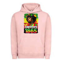 Pigment Salmon juneteenth 1865 black freedom Urban Hoodie - HRA Design Shop