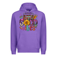 Purple good vibes cassette boombox Premium Hoodie - FaDigitalArtStudio