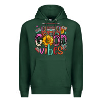 Sports Green good vibes cassette boombox Premium Hoodie - FaDigitalArtStudio