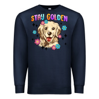 Navy stay golden Premium Sweatshirt - MaliasSmallBusiness