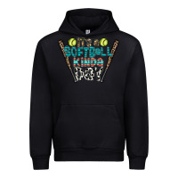 Black softball Urban Hoodie - CowhideDigitalArt