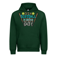 Forest Green softball Urban Hoodie - CowhideDigitalArt