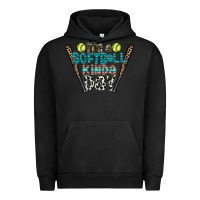 Pigment Black softball Urban Hoodie - CowhideDigitalArt