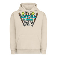 Pigment French Oak softball Urban Hoodie - CowhideDigitalArt
