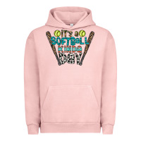 Pigment Salmon softball Urban Hoodie - CowhideDigitalArt