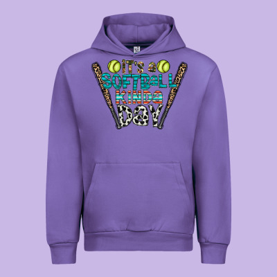 Softball Urban Hoodie Designed By Cowhidedigitalart