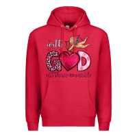 Cardinal with god all things are possible Premium Hoodie - OliviaCreatesArt