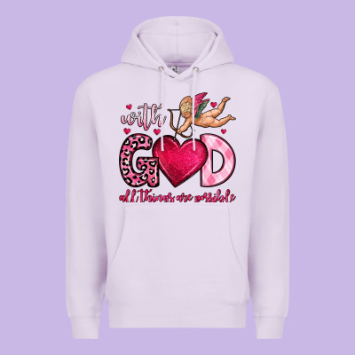 With God All Things Are Possible Premium Hoodie Designed By Oliviacreatesart