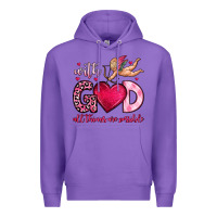 Purple with god all things are possible Premium Hoodie - OliviaCreatesArt